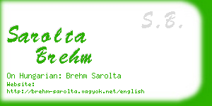 sarolta brehm business card